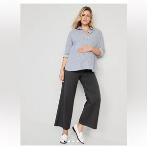 Old Navy Maternity Full-Panel Pixie Wide-Leg Pants